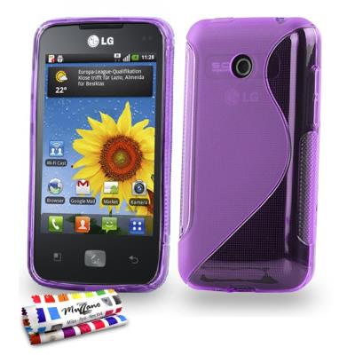 Coque Souple ORIGINALE Ultra Fine Violet , Le S, Premium de MUZZANO pour LG OPTIMUS HUB