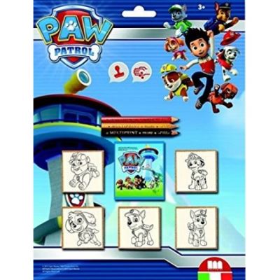 Multiprint ensemble de couleurs Paw Patrol 9 pièces bleu