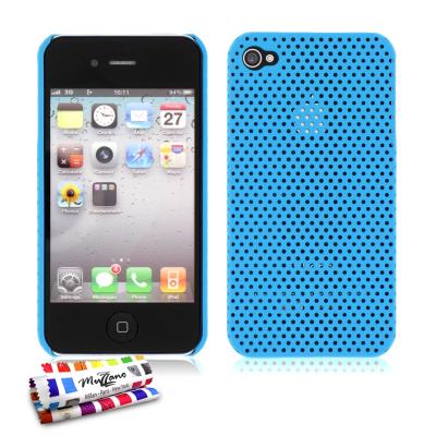 Coque ORIGINALE Ultra Fine Bleu lagon , Alvéolia,  de MUZZANO pour APPLE IPHONE 4