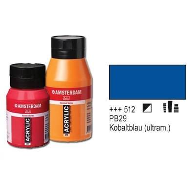TALENS Amsterdam acrylique couleur 500ml bouteille bleu de cobalte outremer  477763