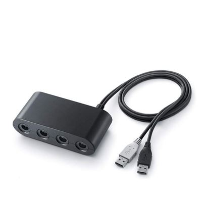 Qumox 4 ports Convertisseur Adaptateur de Manette de jeu Contrôleur pour Nintendo Switch GameCube vers Wii U PC