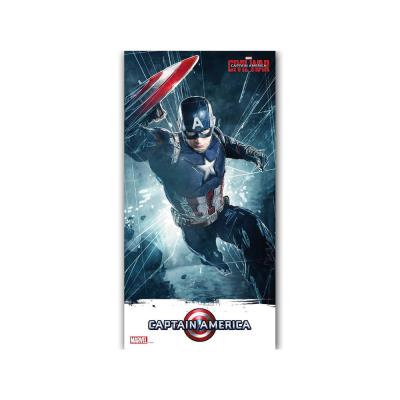 Poster Marvel Civil War Captain America Verre Trempé 30x60cm