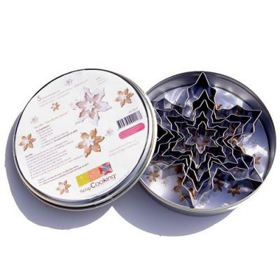 ScrapCooking® - Boîte 5 emporte-pièces inox - Flocons