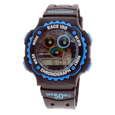 Montre Digi-Tech /DT102915 en Caoutchouc Noir