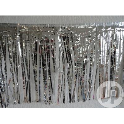 bordure de table métallisée 6m x 34cm argent