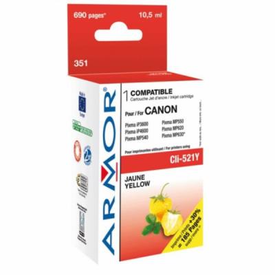 Armor 351 - geel - inktcartridge (alternative for: Canon CLI-521Y)