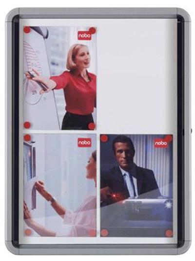 Nobo - Vitrine Interieur Fond Metal Pour 6 Documents A4