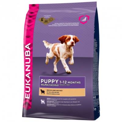 Comparer les prix de Croquettes eukanuba junior agneau et riz sac 2.5 kg
