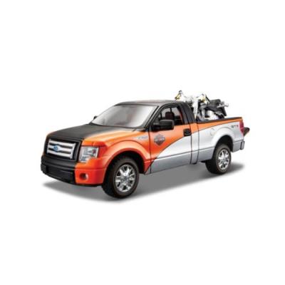 Maisto modèle réduit de voiture ford f-150 et modèle réduit de moto fat boy harley davidson 1 24