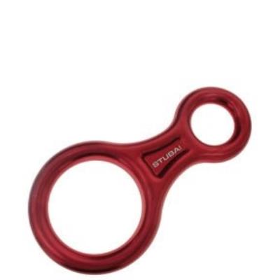 Stubai sports système dassurage en forme de 8 anodisé blanc rouge 30 kn