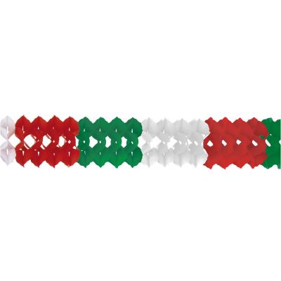 Guirlande rouge blanc vert Taille Unique