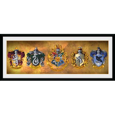 Photographie encadrée Harry Potter Hogwarts Maisons 75 x 30 cm
