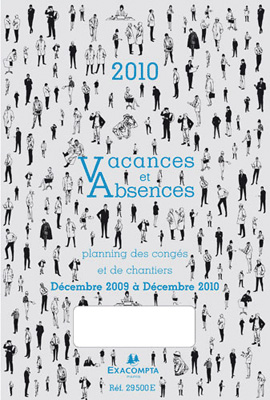 Exacompta - Planning Vacances/absences Decembre 2009 A Decembre 2010