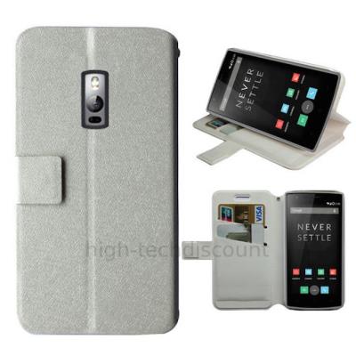 Housse etui coque pochette portefeuille pour OnePlus 2  - BLANC