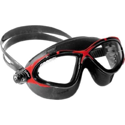 Cressi swim de202758 planet black lunettes natation verre clair noir rouge taille unique