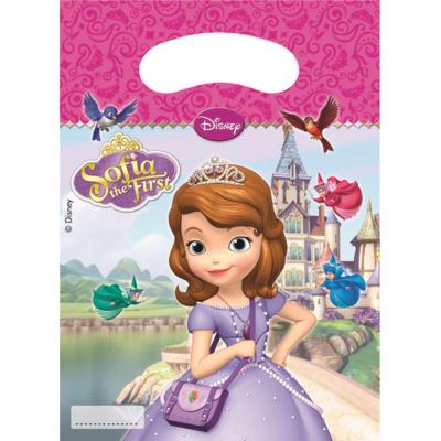 6 Sachets cadeaux Princesse Sofia? taille unique