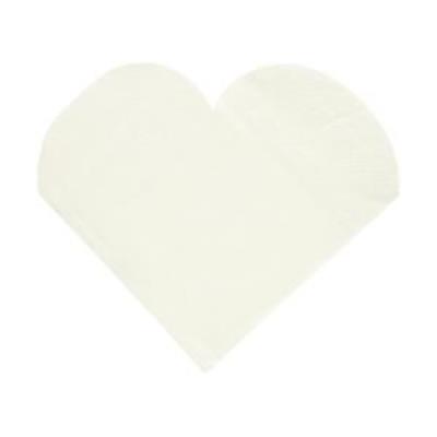 Santex serviette de table coeur blanc
