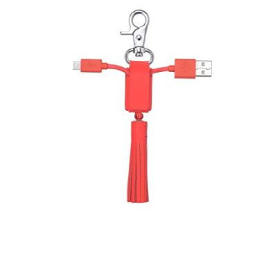 Native Union Power Link Tassel Porte-clés pour Téléphone Portable/Smartphone avec Micro USB/USB Orange Coral