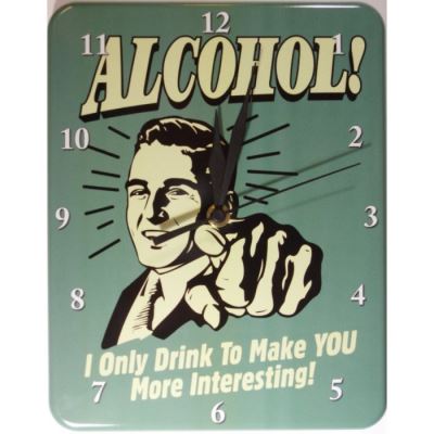 pendule metal alcohol horloge alcool deco cuisine horloge