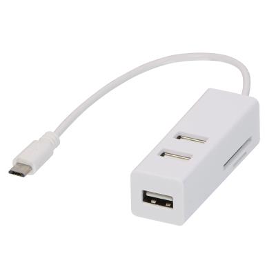 Hub & lecteur de cartes mémoire usb 2.0 otg lindy 42626