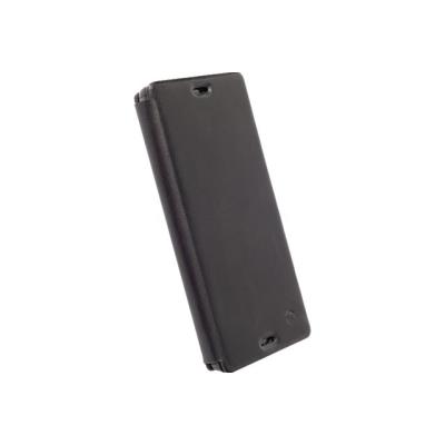 Krusell Kiruna FlipCase - Flip cover voor mobiele telefoon - echt leer - zwart - voor Sony XPERIA Z3