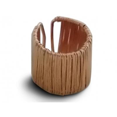 Bague fantaisie impressionnante en fil couleur cuivré bijou fantaisie pas cher pendentif