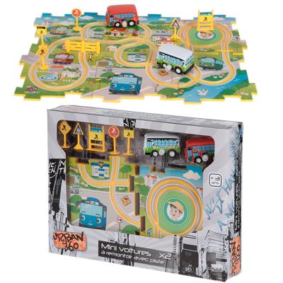 Circuit de Voitures miniatures enfant - piste avec voitures mécaniques