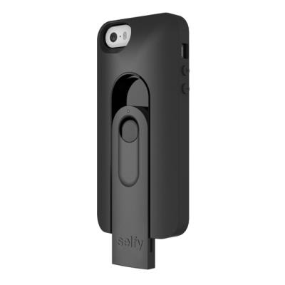 Coque avec appareil photo selfy pour iph5 5s noir iluv ai5selfbk