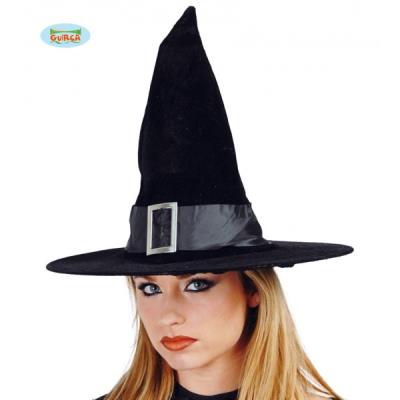 Chapeau de sorcière noir en velours