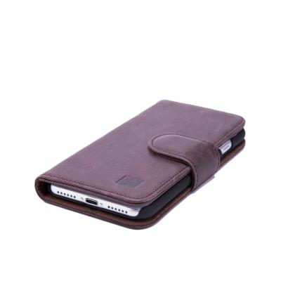 Étui Cuir Luxe Apple iPhone 7 Plus -Premium- par 32nd® - Marron Foncé