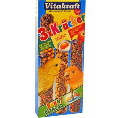 Kräcker Trio-Mix Miel Sésame/Abricot Figue/Œuf Graines De Graminées Perruches P/3 - Vitakraft