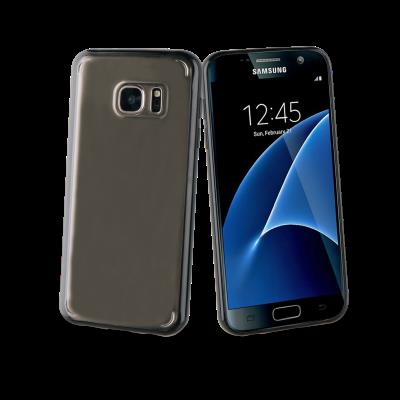 Muvit MUBMC0132 - Achterzijde behuizing voor mobiele telefoon - zwart, kristal - voor Samsung Galaxy S7