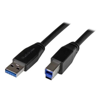 StarTech.com Actieve USB 3.0 USB-A naar USB-B kabel 10m - USB 3.1 (Gen1) 5Gbps verlengkabel - USB-kabel - 10 m