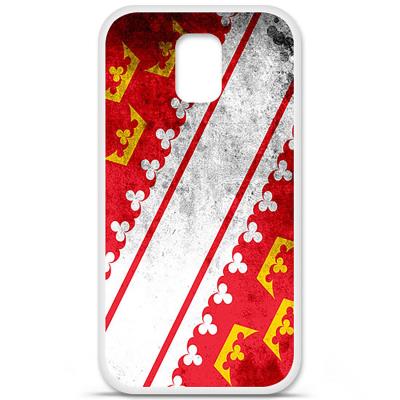 Coque en silicone imprimée compatible Samsung Galaxy S5 Drapeau Alsace