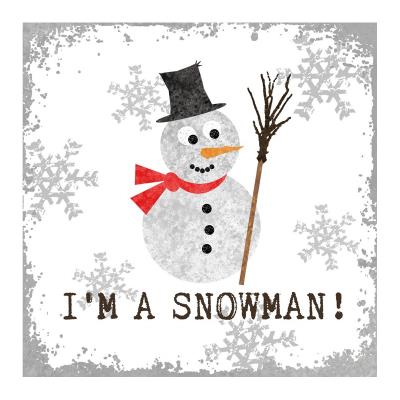 Serviettes I'm a Snowman Argent