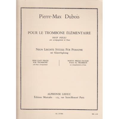 Méthodes et pédagogie LEDUC DUBOIS PIERRE MAX - POUR LE TROMBONE ELEMENTAIRE Trombone