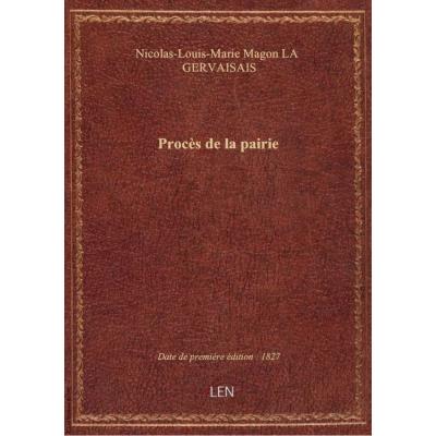 Procès de la pairie