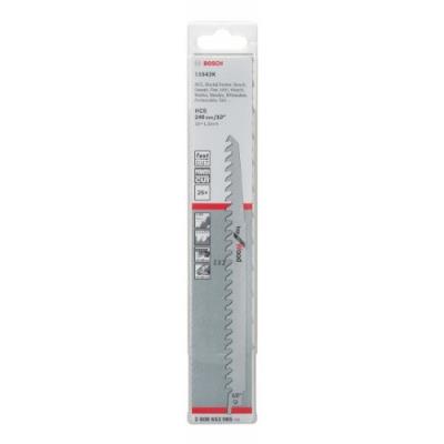 Bosch 2608653065 Lame De Scie Sabre S 1542 K Top For Wood S 1542 K Hcs, Avoyée, Rectifiée Bois De Chauffage, Bois Humide (Ø