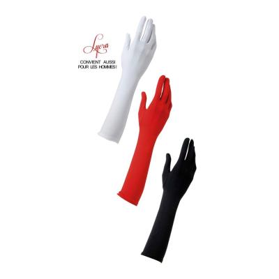 Paire de gants noirs 37 cm (Lycra)
