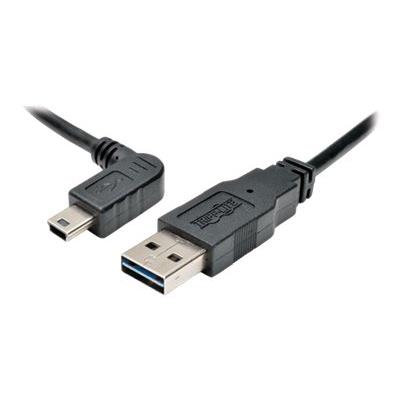 Tripp Lite 6ft USB 2.0 High Speed Cable Reversible A to Left Angle 5Pin Mini B M/M 6' - USB-kabel - 1.83 m