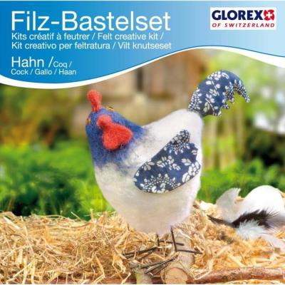 GLOREX Kit de Feutrage COQ blanc