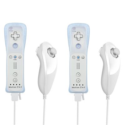 Mondpalast Blanc 2X Nintendo Wii Telecommande Motion Plus+ Nunchuck