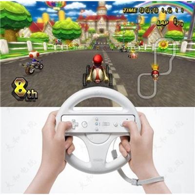 2 Volants Blancs Pour Wii - Compatibles Wii U - Neufs Sous Blister
