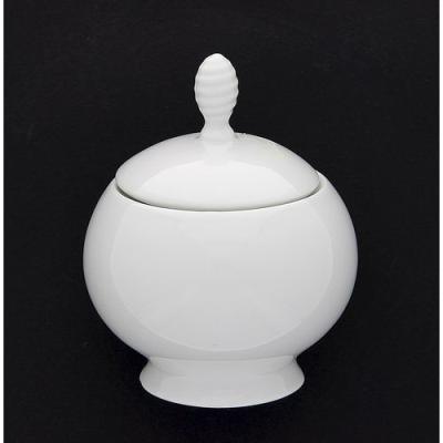 Porcelaine fine blanc*sucrier boule *aurora