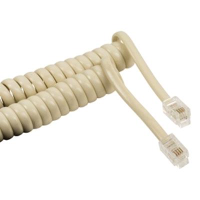 Câble extensible pour casque découte à connecteur rj10 mâle vers rj10 mâle 2,00 m ivoire valueline
