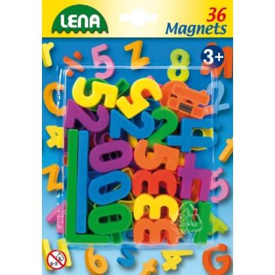 Lena 65747-Magnet, Chiffres Et Caractères 36 Pièces, Env. Ø 3 Cm