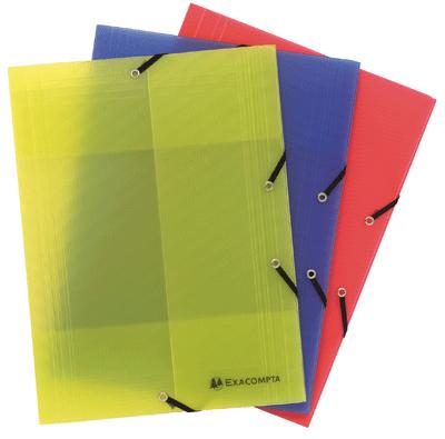 Exacompta - Chemise 3 Rabats A Elastique Linicolor Bleu