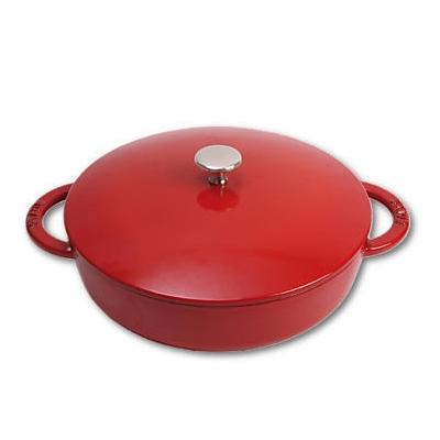 STAUB 1262306 SAUTEUSE + COUVERCLE FONTE CERISE 24 CM