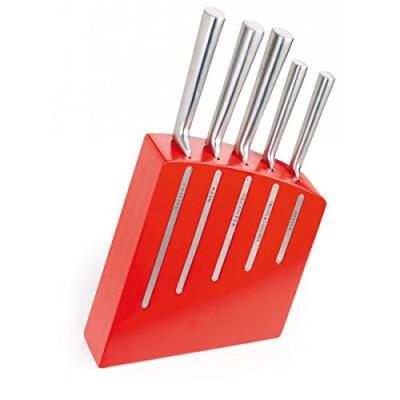 Pradel jean dubost 18506 bloc de cuisine kimono rouge 5 couteaux de de cuisine ventoux acier inox