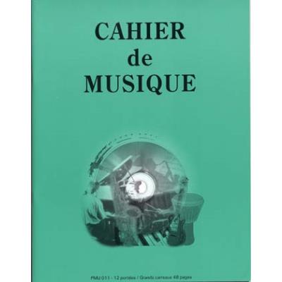 Librairie, papeterie, dvd... ID MUSIC CAHIER 12 PORTEES MIXTE MUSIQUE ET CHANT Cahier de musique